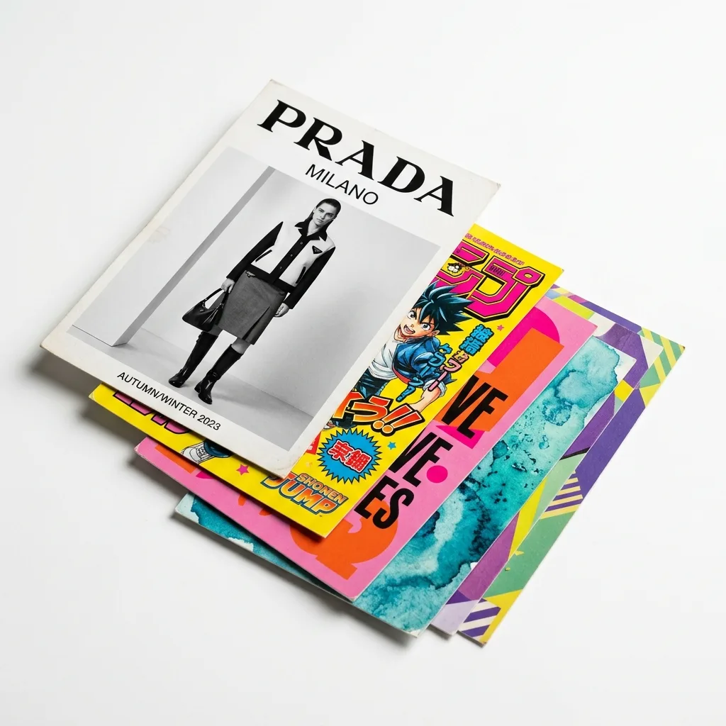 Stacked art cards